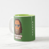 Tasse 2 Couleurs Bigfoot vous regarde Drôle Camping (Devant gauche)