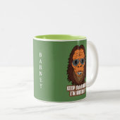 Tasse 2 Couleurs Bigfoot vous regarde Drôle Camping (Devant droit)