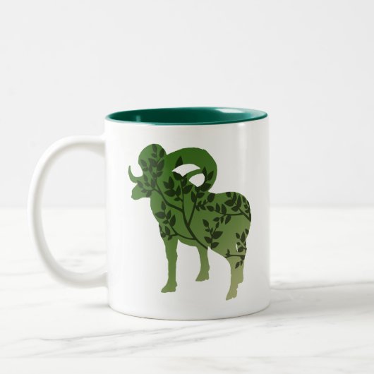 Tasse 2 Couleurs Bighorn Sheep Tree (Gauche)