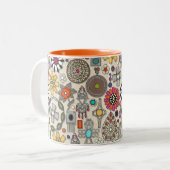 Tasse 2 Couleurs bijou boho trésors lin (Devant gauche)