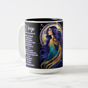 Tasse 2 Couleurs Bijou personnalisé Galaxie Zodiac Virgo