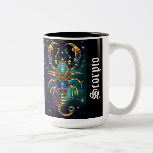 Tasse 2 Couleurs Bijoux Galaxie Zodiac Scorpio (Droit)