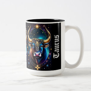 Tasse 2 Couleurs Bijoux Galaxie Zodiac Taurus