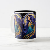 Tasse 2 Couleurs Bijoux Galaxie Zodiac Virgo (Devant gauche)