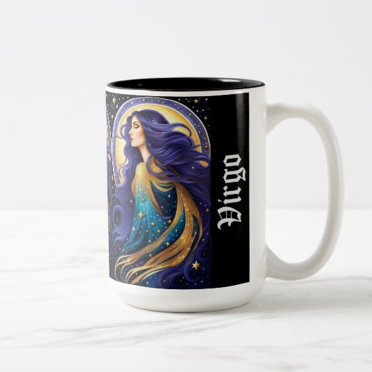 Tasse 2 Couleurs Bijoux Galaxie Zodiac Virgo (Droit)