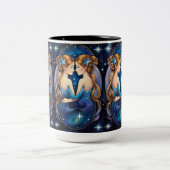 Tasse 2 Couleurs Bijoux Galaxy Zodiac Gemini (Centre)