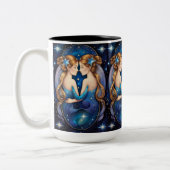 Tasse 2 Couleurs Bijoux Galaxy Zodiac Gemini (Gauche)