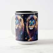 Tasse 2 Couleurs Bijoux Galaxy Zodiac Leo (Devant gauche)
