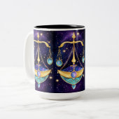 Tasse 2 Couleurs Bijoux Galaxy Zodiac Libra (Devant gauche)