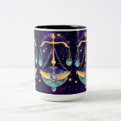 Tasse 2 Couleurs Bijoux Galaxy Zodiac Libra (Centre)