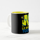 Tasse 2 Couleurs Bike Touring Art (Devant gauche)
