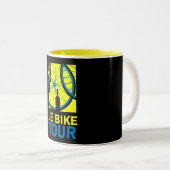 Tasse 2 Couleurs Bike Touring Art (Devant droit)