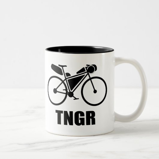Tasse 2 Couleurs Bikepacking de la course Trans-Géorgie Nord (Droit)
