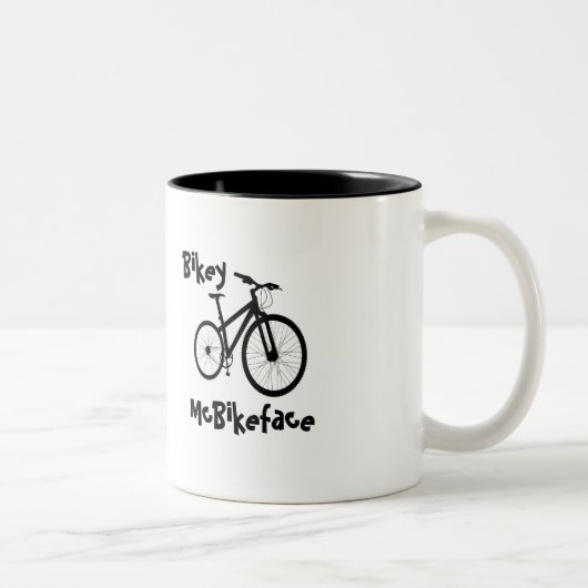 Tasse 2 Couleurs Bikey McBikeface (Droit)