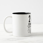 Tasse 2 Couleurs Bilan simple de l'année en typographie moderne (Gauche)