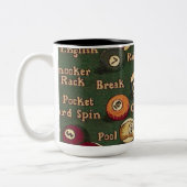 Tasse 2 Couleurs Billard de requin de piscine (Gauche)