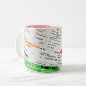 Tasse 2 Couleurs Billets avion (Devant gauche)