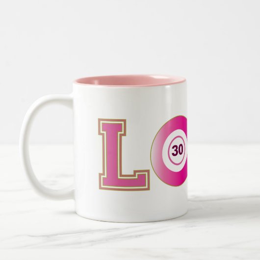 Tasse 2 Couleurs Bingo 30e anniversaire Fun (Gauche)