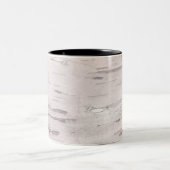 Tasse 2 Couleurs Birch Tree Blanc Bois Grange rustique Personnalisé (Centre)