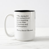 Tasse 2 Couleurs Bird, Chickadee, Thoreau, citation, (Gauche)