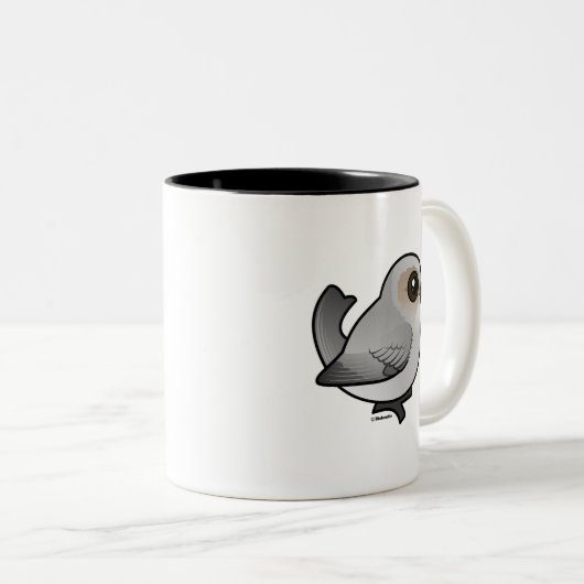 Tasse 2 Couleurs Birdorable Bushtit, Course Intérieure (Devant droit)