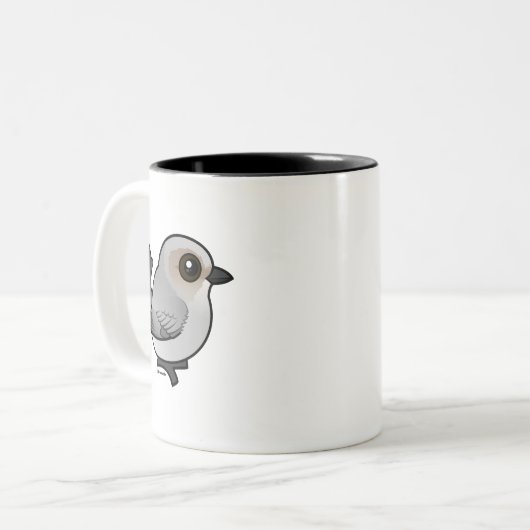 Tasse 2 Couleurs Birdorable Bushtit, Course Intérieure (Devant gauche)