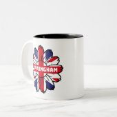 Tasse 2 Couleurs Birmingham Union Jack Sunflower British Pride (Devant gauche)