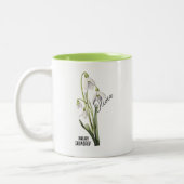 Tasse 2 Couleurs Birth Flower Month January Snowdrop Name (Gauche)