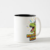 Tasse 2 Couleurs Birthday Roar Cute Dinosaur Birthday Party Design (Devant droit)