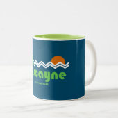 Tasse 2 Couleurs Biscayne National Park Retro (Devant droit)