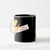 Tasse 2 Couleurs Biscuit de fortune de joyeux anniversaire (Devant gauche)