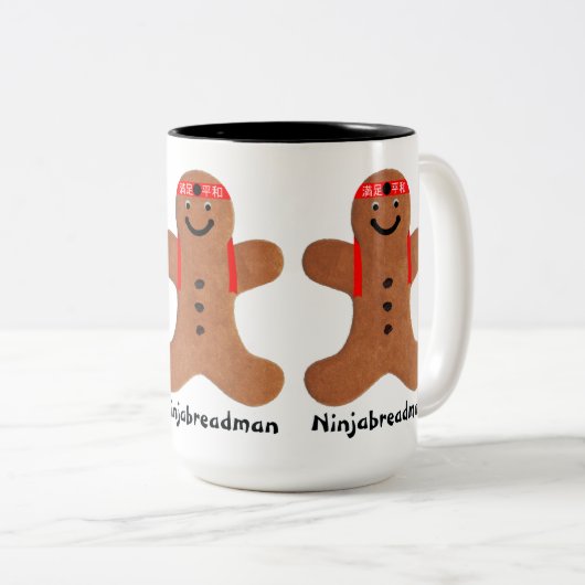 Tasse 2 Couleurs Biscuit Ninjabreadman (biscuit) (Devant droit)