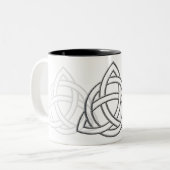 Tasse 2 Couleurs Biseau argenté de Triquetra (Devant gauche)