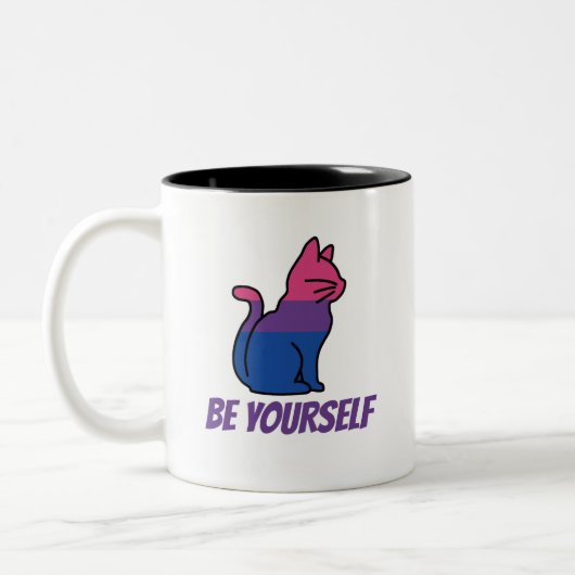Tasse 2 Couleurs Bisexual Pride Chat - Soyez vous-même (Gauche)
