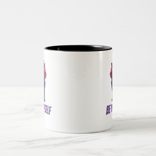Tasse 2 Couleurs Bisexual Pride Chat - Soyez vous-même (Centre)