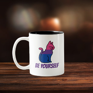 Tasse 2 Couleurs Bisexual Pride Chat - Soyez vous-même