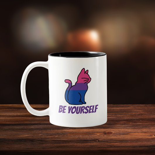 Tasse 2 Couleurs Bisexual Pride Chat - Soyez vous-même