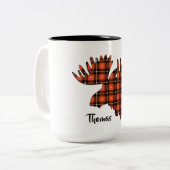 Tasse 2 Couleurs Bison de tête de lit Plaid (Devant gauche)