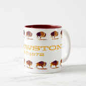 Tasse 2 Couleurs Bison de Yellowstone coule (Devant droit)