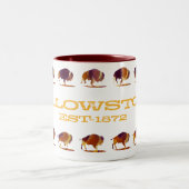 Tasse 2 Couleurs Bison de Yellowstone coule (Centre)