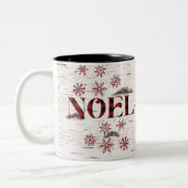 Tasse 2 Couleurs Bison rouge rustique Taureau blanc (Gauche)