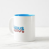 Tasse 2 Couleurs Bisous (baisers) (Devant gauche)