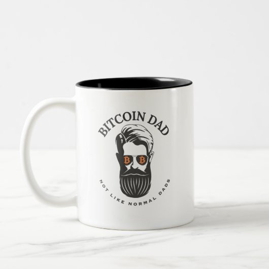 Tasse 2 Couleurs Bitcoin papa (Gauche)