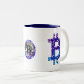 Tasse 2 Couleurs Bitcoin Xmas (Devant droit)