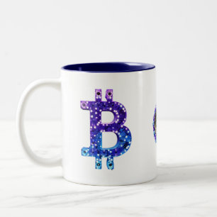 Tasse 2 Couleurs Bitcoin Xmas
