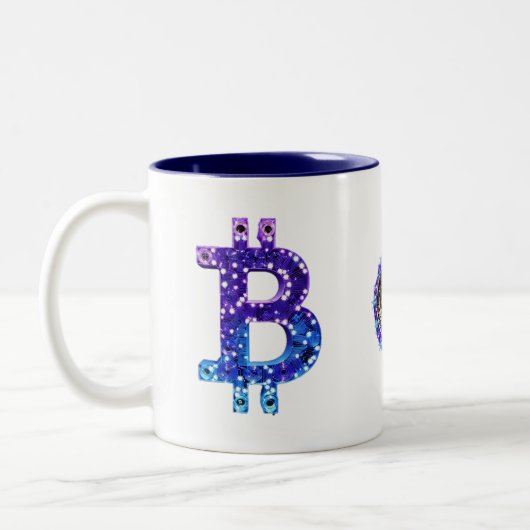 Tasse 2 Couleurs Bitcoin Xmas (Gauche)