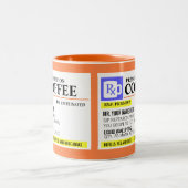 Tasse 2 Couleurs Bizarre de café de prescription (Centre)