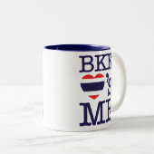 TASSE 2 COULEURS BKK LOVE'S ME (Devant droit)
