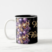Tasse 2 Couleurs Black and Purple Happy Birthday (Gauche)