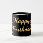 Tasse 2 Couleurs Black and Purple Happy Birthday (Centre)
